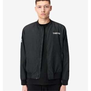 100 Thieves Numbers Collection Nylon Bomber Jacket Men’s Large Black